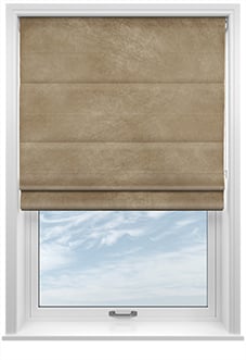 Odessa Velvet, Putty - Twist&Fit Roman Blind